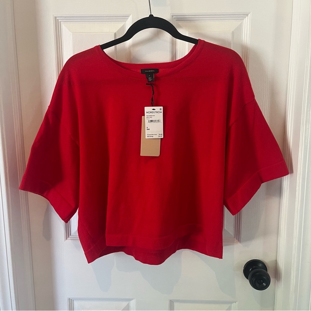 Halogen Red Blouse